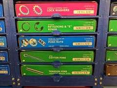 Lock WAshers, Retaining Rings, Push Nuts, Cotter Pins & More incl. Bins