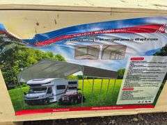 20x20 All-Steel w/ Open Sidewall Carport MSC2020F