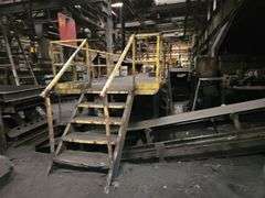 Steel Tread Plate Two Level Elevated Deck W/ Stairs & Railings