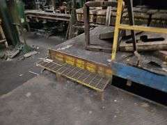 Steel Tread Plate Two Level Elevated Deck W/ Stairs & Railings