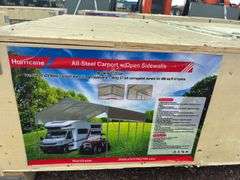 20x20' All-Steel w/Open Sidewalls Carport MSC2020F