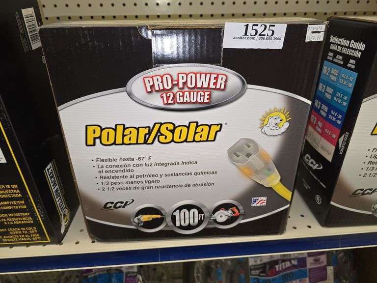 Pro-Power Polar/Solar 12ga 100ft Extension Cord