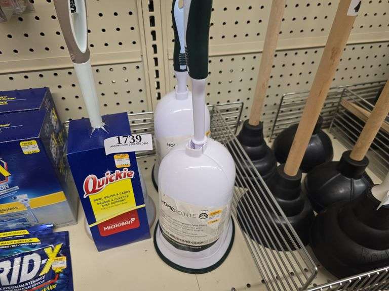 (2) Homepointe Toilet Bowl Brush, Caddie, & Quickie