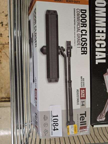 Tell 600 Series Matte Black sz 1-4 Door Closer
