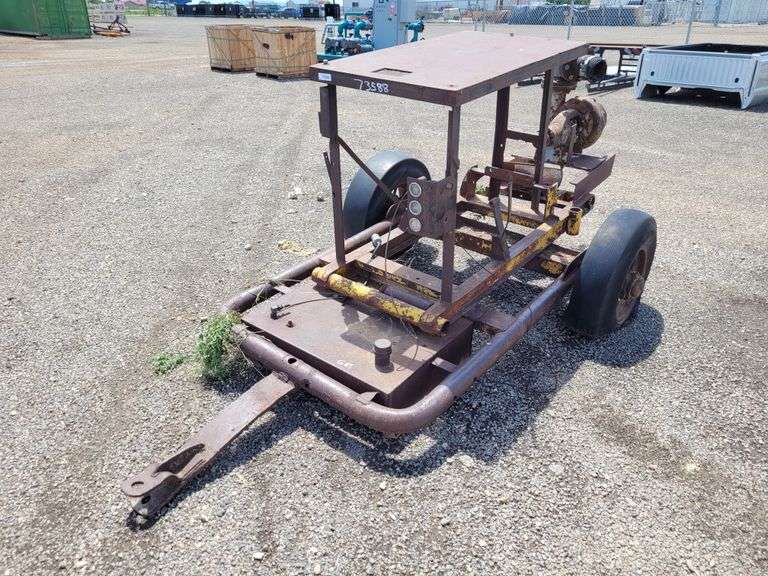 Pump Mounted to Drop Pin Single Axle Shopmade Trailer