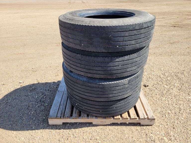 (4) Hercules H-502 295/75R22.5 Tires
