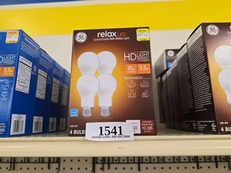 (7) GE 40W 4pack LED Soft White Bulbs