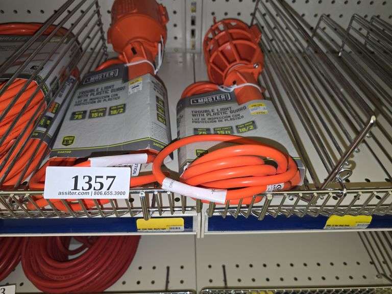 (2) Master Electrician Trouble Light w/Plastic Guard
