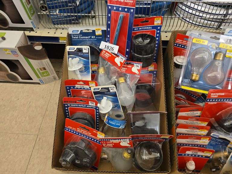 RV & Marine Parts incl. Waste Outlet Adapter, Cap, Drain Valves, Sewer Hose Connect Kit & More