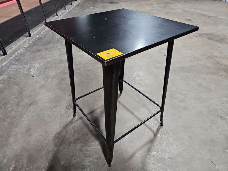 31 1/2" 42" Tall Square Top Metal Table
