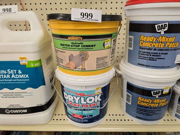 10lb Drylok Fast plug & 10lb Quikrete Water-Stop Cement