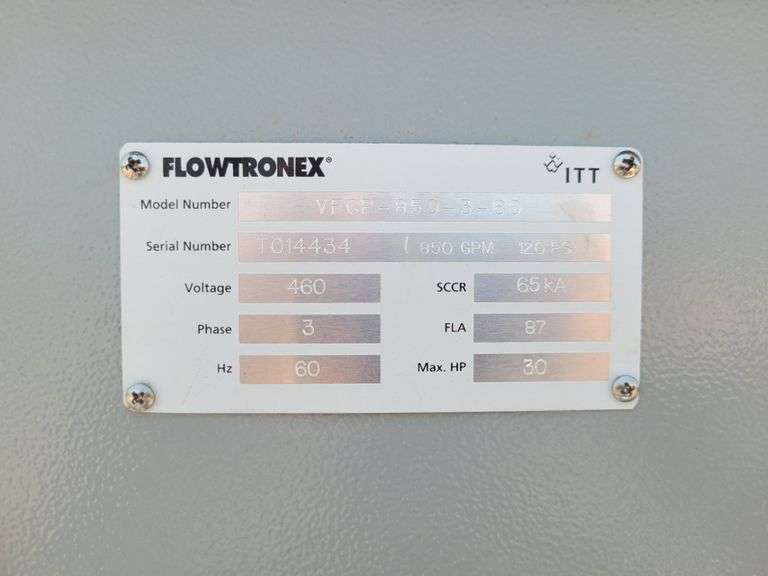 2007 Flowtronex 800gpm   Working Pump Station