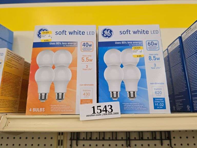 (3) 4pack 40W LED & (2) GE 60W LED Bulbs
