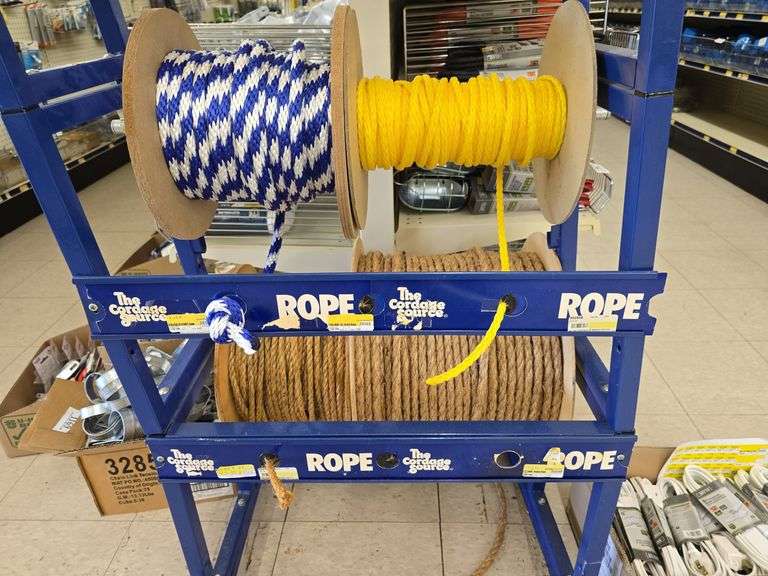 Metal Rope Display incl. (14) Rolls Assorted Rope