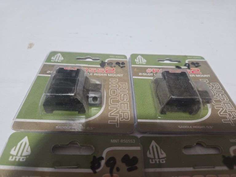 (2) UTG 3 Slot Low Profile Riser Mounts #RSO5S3 (2) 2 Slot Low Profile Riser Mount