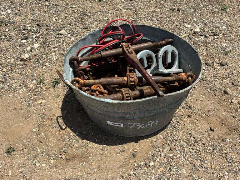 Wash Tub w/50' of 1/2" Chain, and Boomers