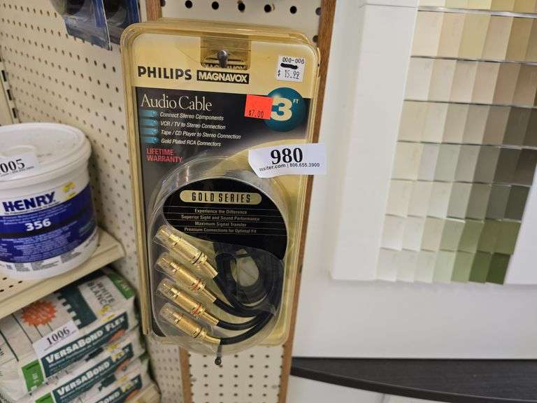 (4) Philips Magnavox  Audio Cabler 3ft