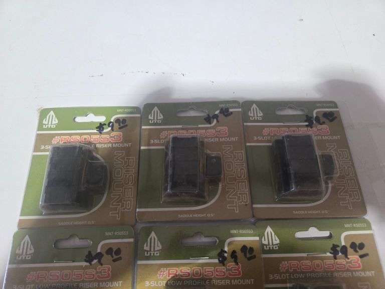(6) UTG 3 Slot Low Profile Riser Mounts #RSO5S3