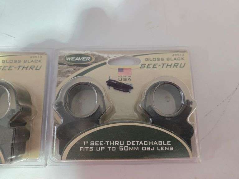 (2) Weaver 1” See Through Detachable Scope Mounts