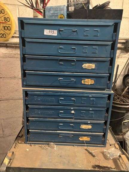 Box with Drawers electrical connecters hose nuts clamps washers bolts misc