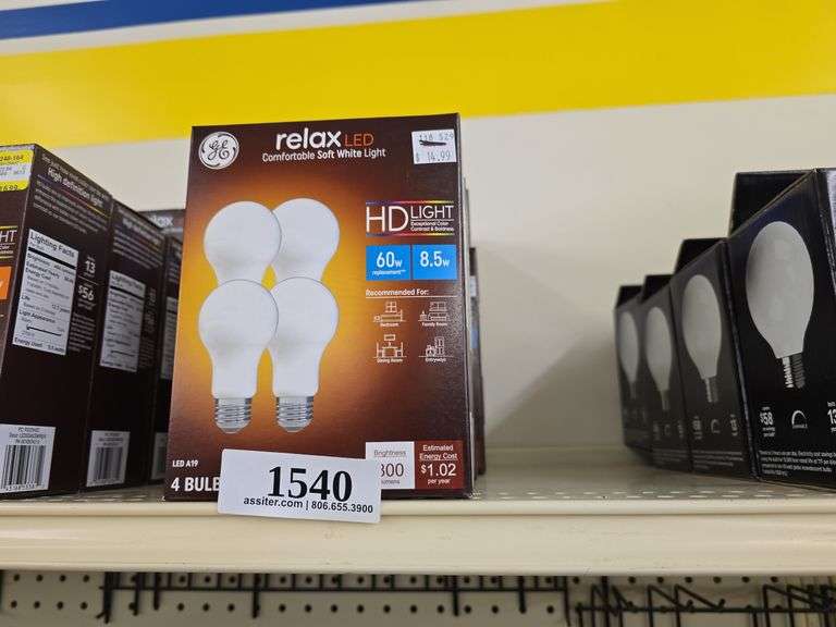 (7) GE 60W 4pack LED Soft White Bulbs
