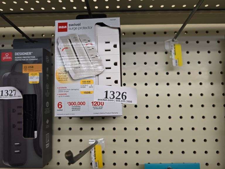 (2) RCA  6 Outlet Swivel Surge Protector