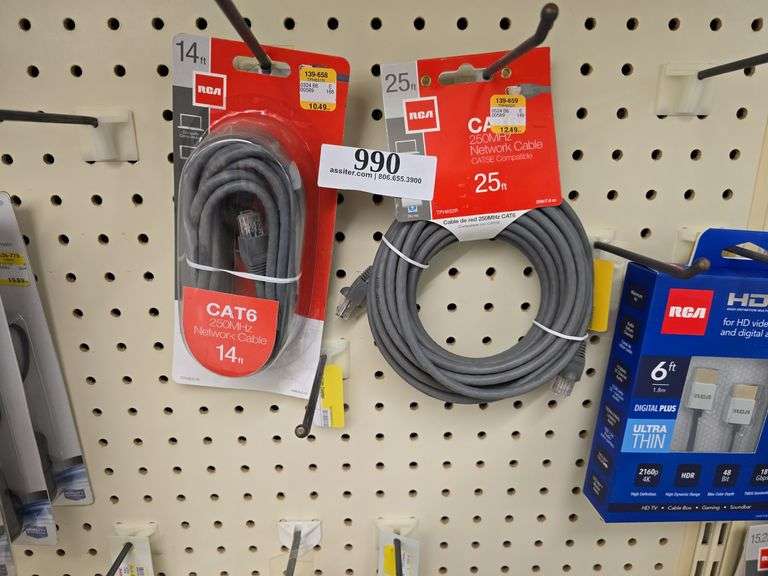 (2) RCA Cat 6 25ft & 14ft