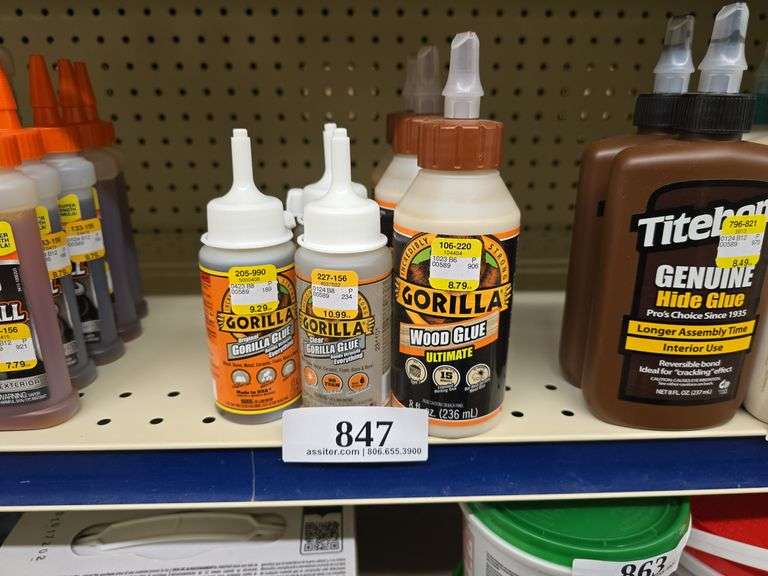(6) Gorilla Glue 4fl.oz. & 8fl.oz.