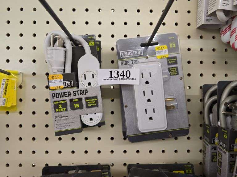 (2) Master Electrician Power Strip w/(2) Side Tap