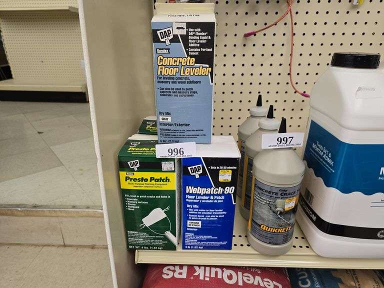 (3) 4lb Patching Compound w/5lb Concrete Floor Leveler