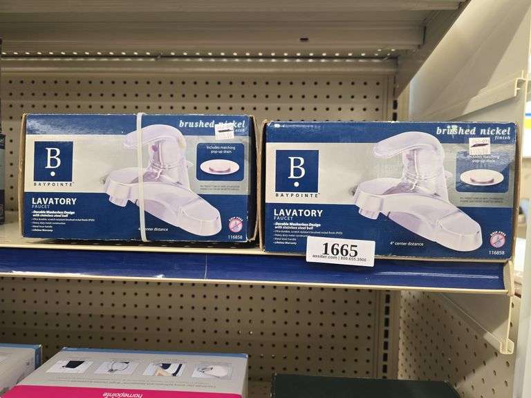 (2) Baypoint Lavatory Faucets Brushed Nickel 116858