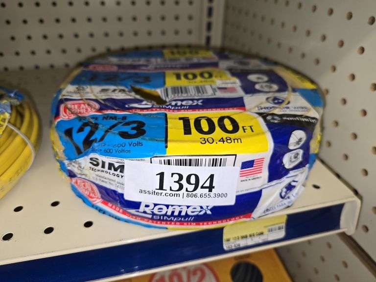 Romex 100ft 12/3 NM-B