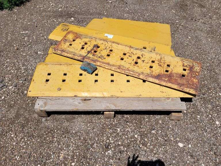(2) Motograder Blades w/Teeth and Steel Plates