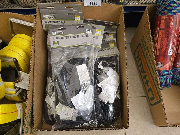 (8) Pkgs of 18 Master Mechanic Bungee Cords