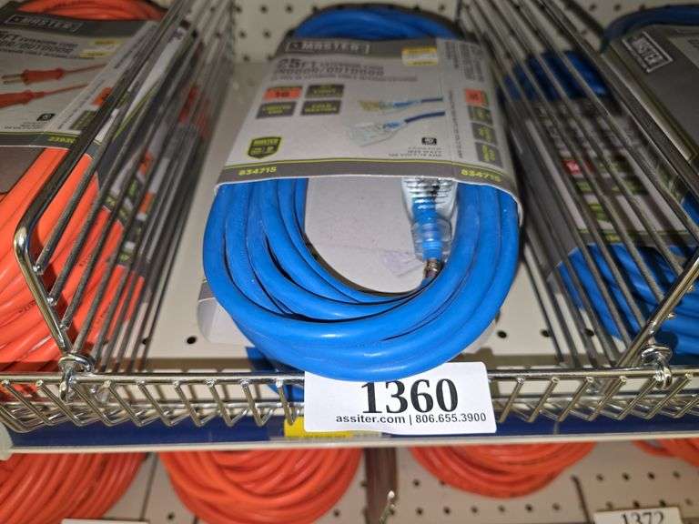 (3) Master Electrician 25ft Extension Cord
