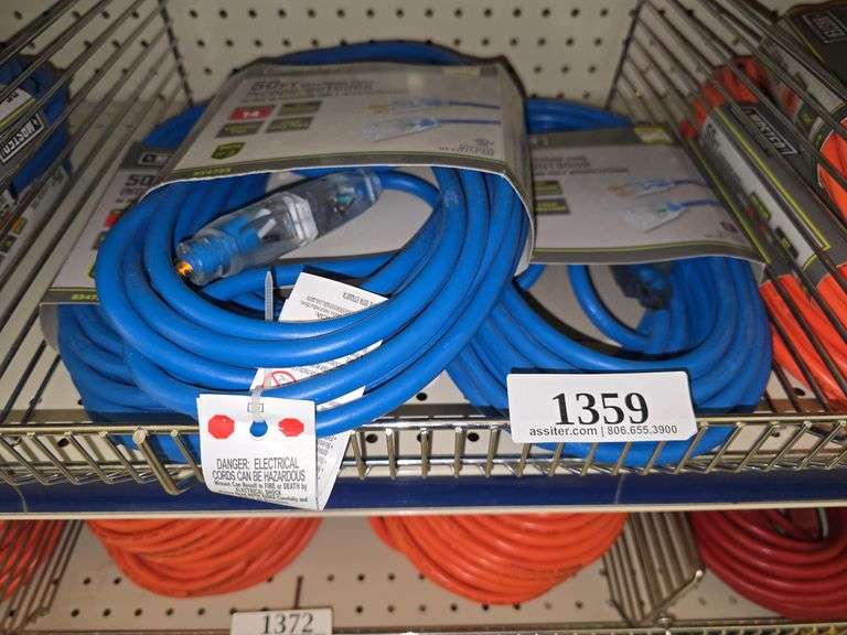 (3) Master Electrician 50ft Extension Cord