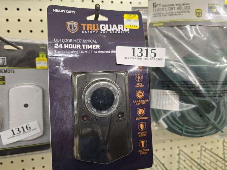 (3) TruGuard Outdoor Mechanical 24 Hour Timer