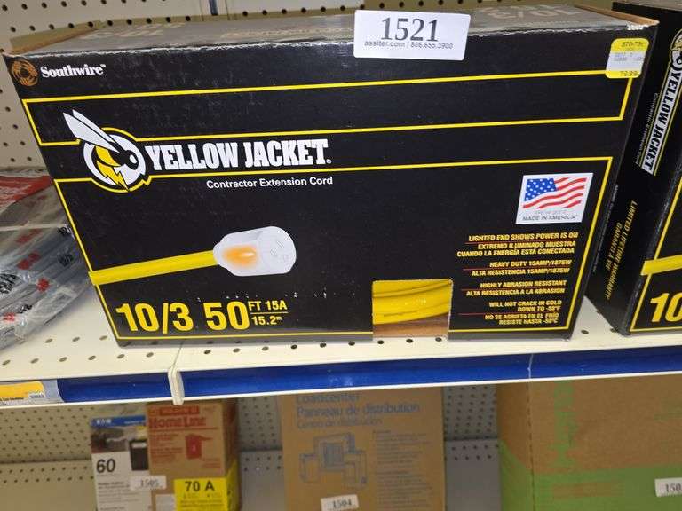 Yellow Jacket 10/3 50ft Extension Cord
