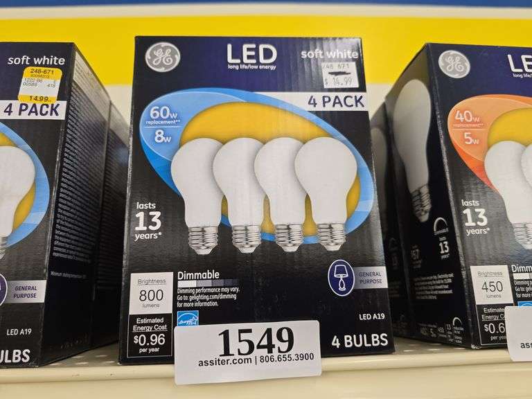 (7) 4pack GE LED 60W Soft White Bulbs