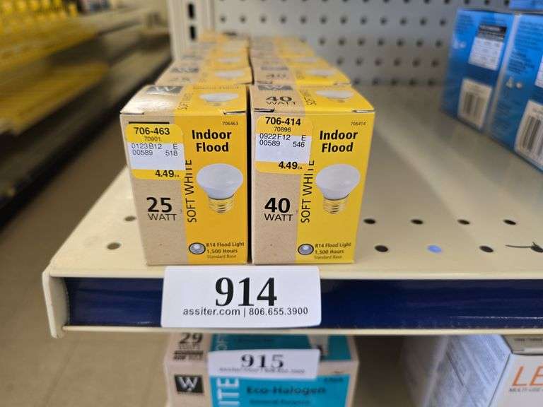 (6) 40watt indoor Floodlight w/(6) 25watt Indoor Floodlight