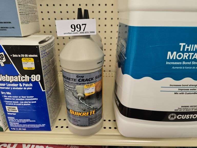 (3) qt Quikrete Concrete Crack Seal