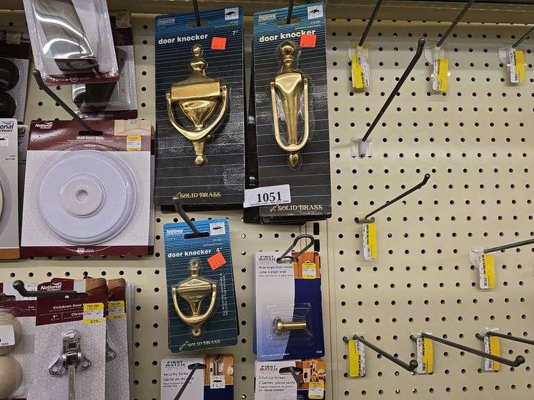 (10) Polished Brass Door Knockers w/(2) Wide Angle Door Viewer