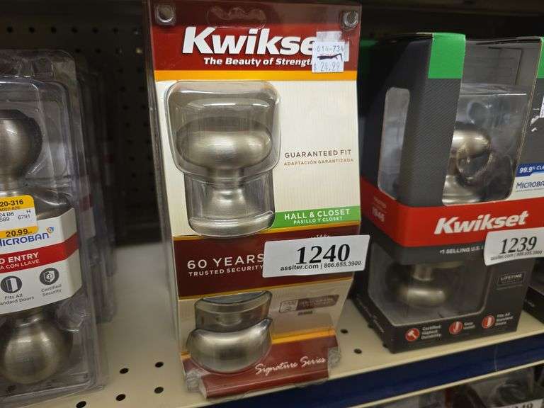 (4) Kwikset Signature Series Hall & Closet