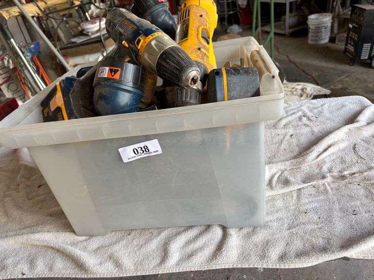 power drills, flashlights, batteries