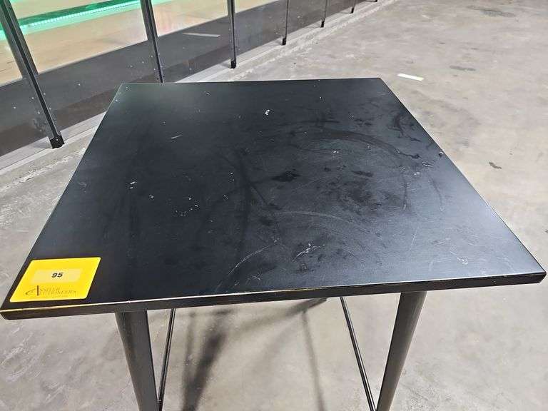 31 1/2" 42" Tall Square Top Metal Table