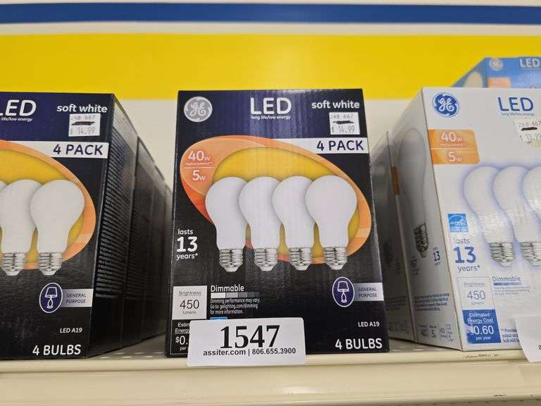(7) 4pack GE LED 40W Soft White Bulbs