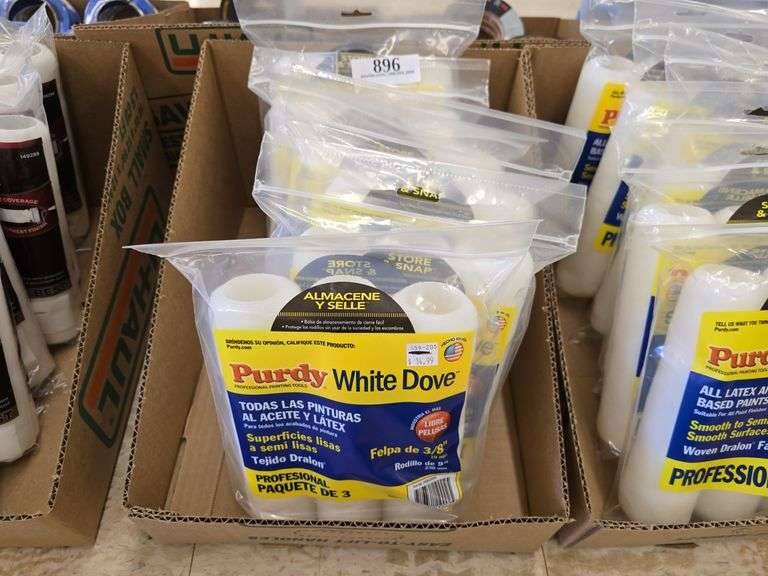 (6) 3 pack Purdy White Dove 9" Rollers