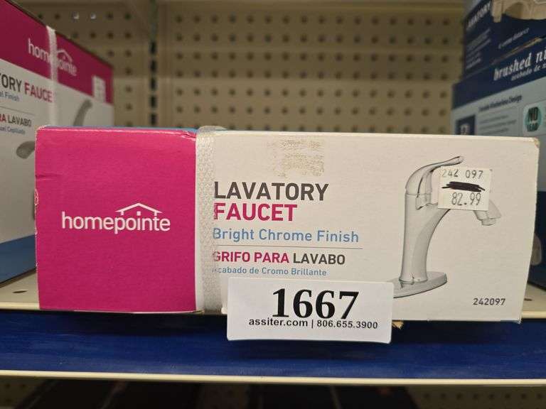 Homepointe Lavatory Faucet Chrome Finish 242097