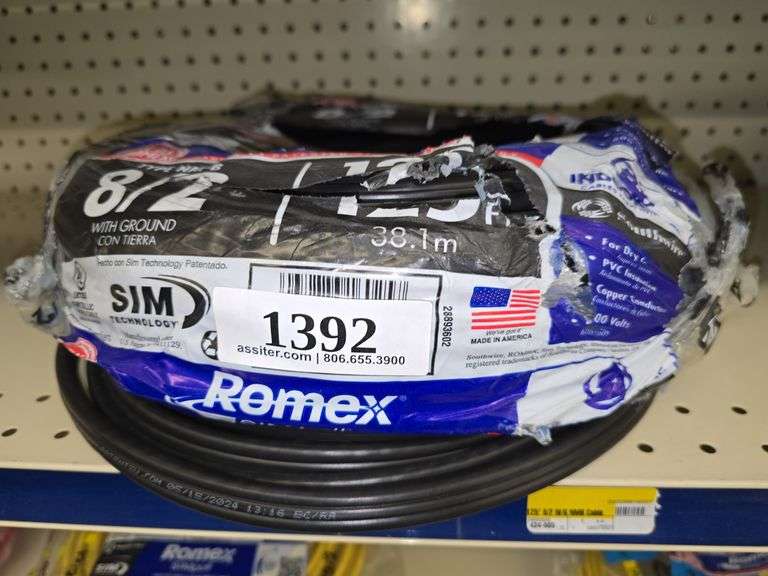 Romex 125ft 8/2 NM-B