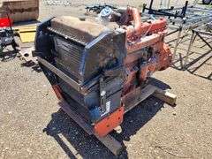 Orange 6 Cylinder Diesel Engine